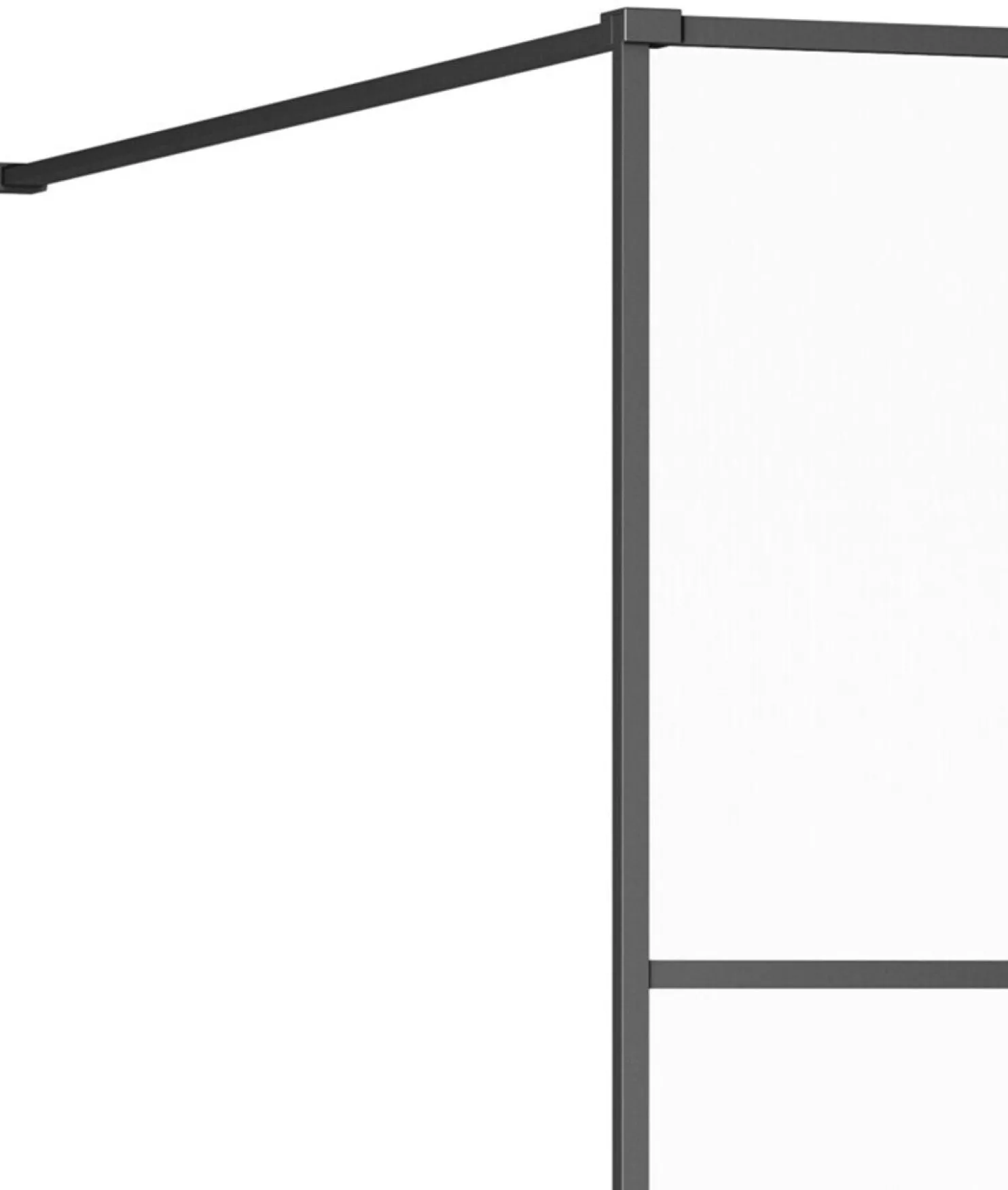 Seinätanko suihkuseinälle Gustavsberg Square, 140 cm, musta ruudutettu