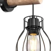 Seinävalaisin Globo Mina 40W musta/luonnollinen