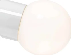 Seinävalaisin Ifö Electric Classic Glob Ø150mm opaalilasi valkoinen vino IP54