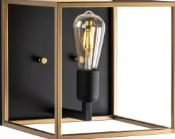 Seinävalaisin Linento Lighting Kafes 13751, E27, max. 40W, IP20, kulta/musta