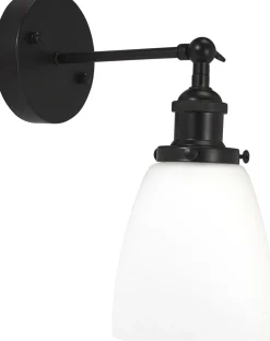 Seinävalaisin PR Home Kappa 300x140x250mm musta/opaali