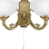 Seinävalaisin Savoy 2-osainen 410x210x160 mm pronssi/valkoinen