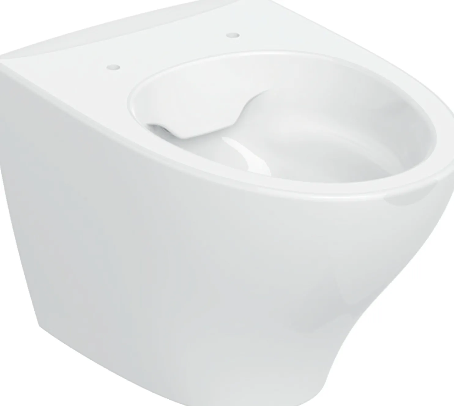 Seinä-WC-istuin IDO Glow Modern Rimfree, huuhtelukaulukseton, 52 cm, valkoinen