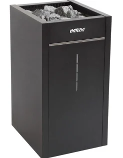 Sähkökiuas Harvia Virta Combi HL110SA 10,8 kW 9-18 m³ automaattitäyttö erillinen ohjaus musta