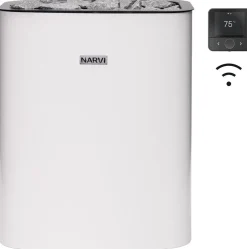 Sähkökiuas Narvi NC Electric Flow Wifi, erillinen ohjaus, eri vaihtoehtoja