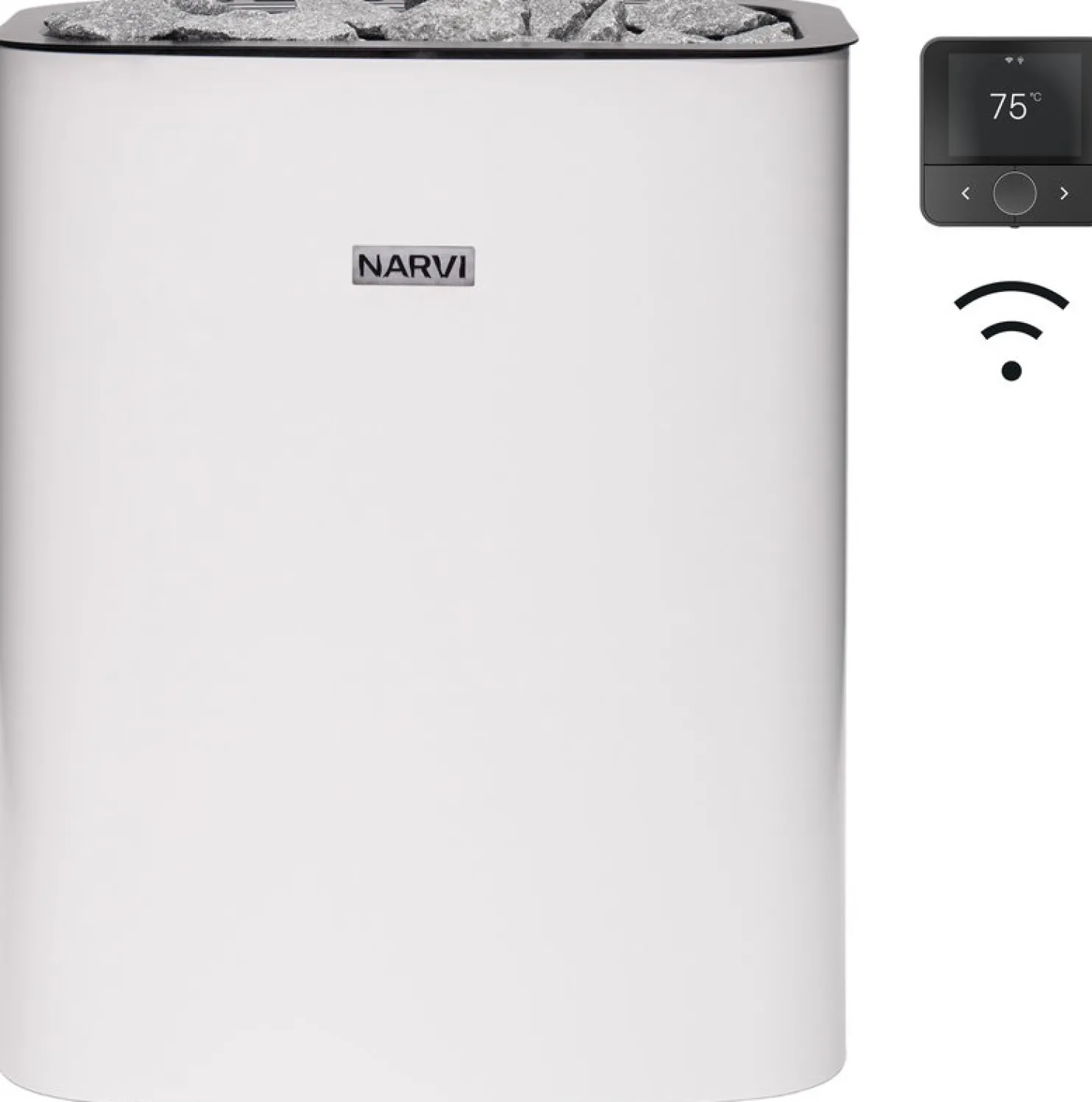 Sähkökiuas Narvi NC Electric Flow Wifi, erillinen ohjaus, eri vaihtoehtoja