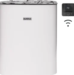Sähkökiuas Narvi NC Electric Flow Wifi, erillinen ohjaus, eri vaihtoehtoja