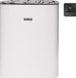 Sähkökiuas Narvi NC Electric Flow, erillinen ohjaus, eri vaihtoehtoja