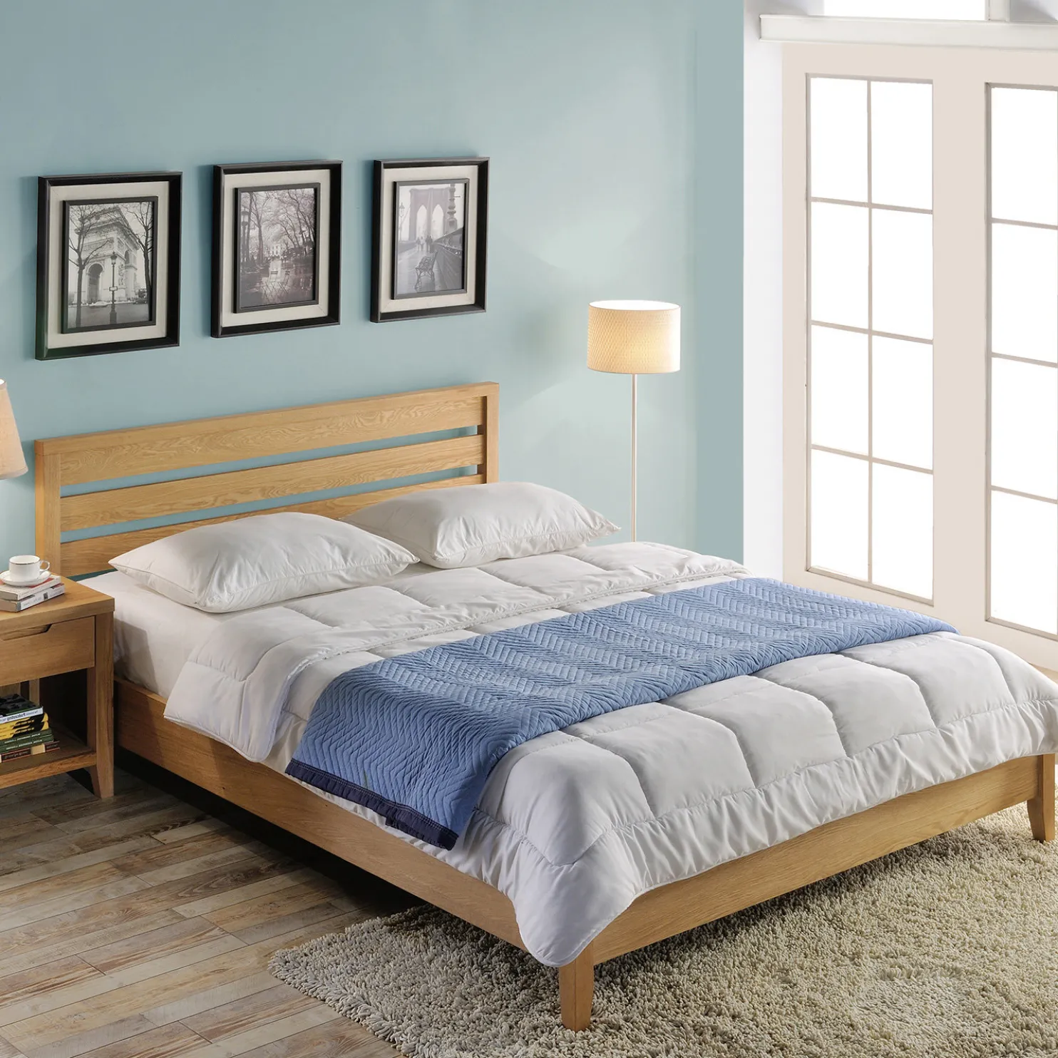 Sänky Home4You CHAMBA 160x200 cm, patjalla HARMONY DUO, ruskea