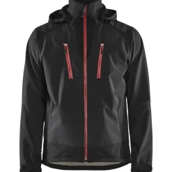 Softshell-takki Blåkläder 4749 musta/punainen
