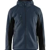 Softshell-takki Blåkläder 4753 Unite hupulla tummansininen/musta