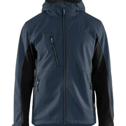 Softshell-takki Blåkläder 4753 Unite hupulla tummansininen/musta