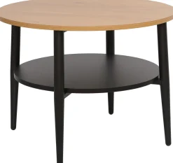 Sohvapöytä Home4You HECTOR 60x60xK45 cm, saarni/musta