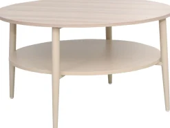 Sohvapöytä Home4You LESTER 80x80xK45 cm, vaalea puu/beige