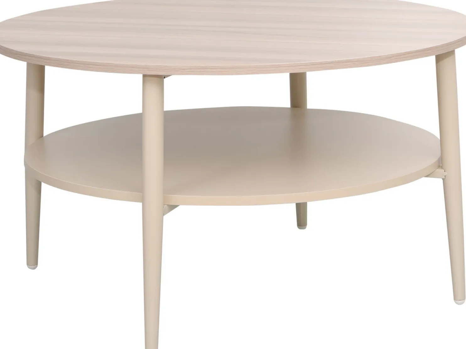 Sohvapöytä Home4You LESTER 80x80xK45 cm, vaalea puu/beige