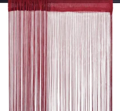 String-verhot 2 kpl 100x250 cm viininpunainen