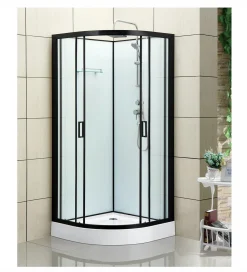 Suihkukaappi Bathlife Kyffe eri kokoja musta