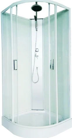 Suihkukaappi Harma Alaska 850x850 mm valkoinen kirkas lasi