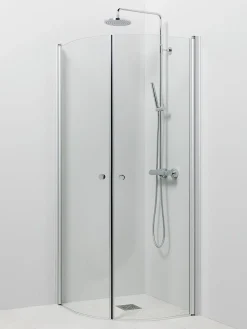 Suihkukulma Vihtan Ocean 4+4 800/900 mm kääntyvä kaareva kirkas lasi