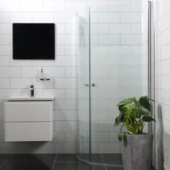 Suihkunurkka Bathlife Mångsidig Vital ovi 1000 + ovi 1000 kaareva osittain himmeä