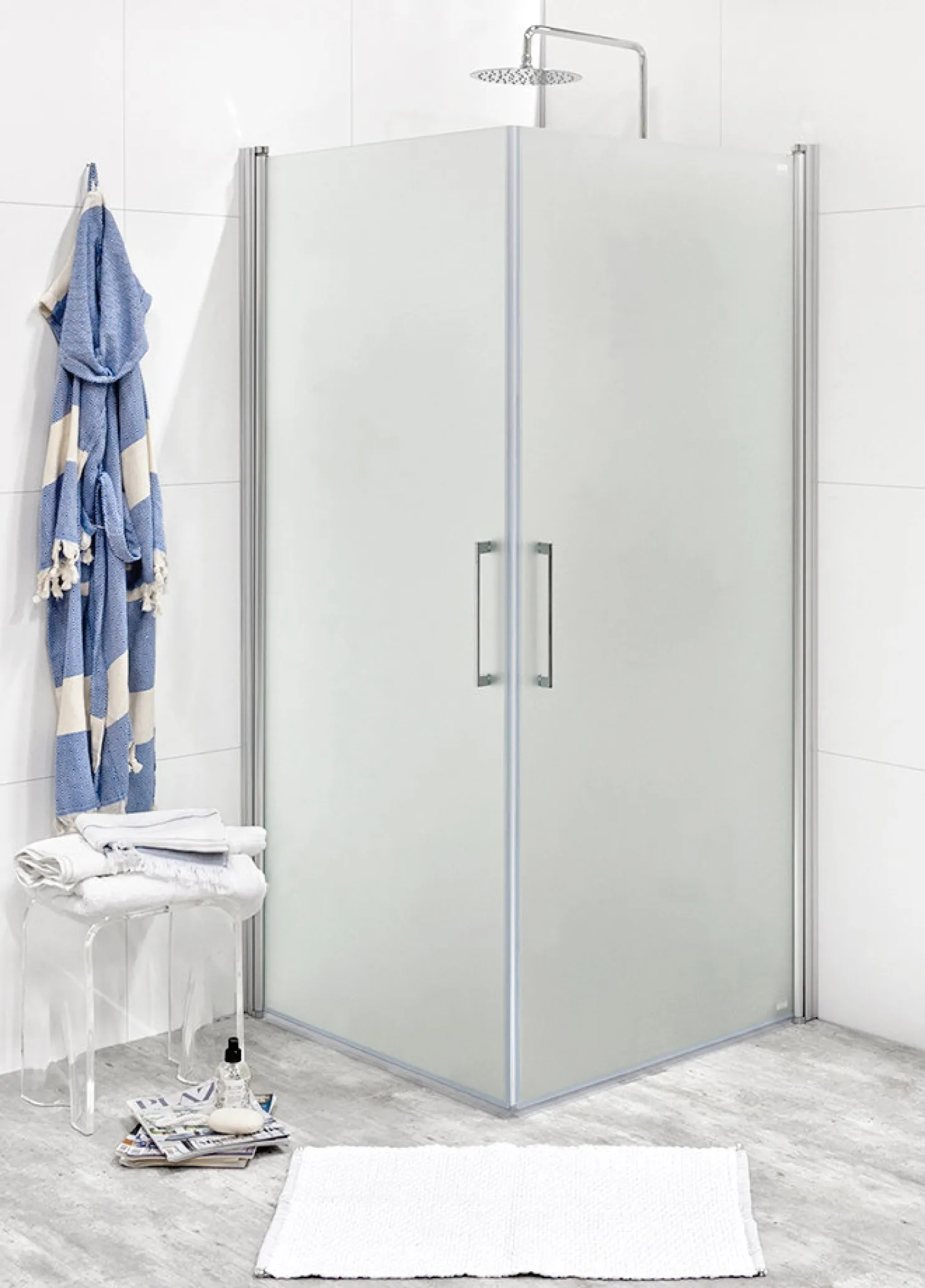 Suihkunurkkaus Noro Fix Trend C 99 900x900x1950 mm mattahopea mattalasi