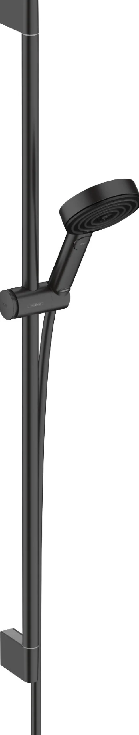 Suihkusetti Hansgrohe Pulsify Select S 105 3jet Relaxation Ecosmart, 90 cm suihkutanko, mattamusta