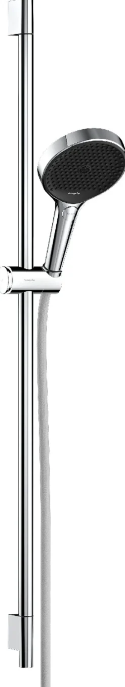 Suihkusetti Hansgrohe Rainfinity 130 3jet EcoSmart, suihkutanko S Puro 90 cm, liu'ulla ja Designflex-tekstiilisuihkuletkulla 160 cm, kromi
