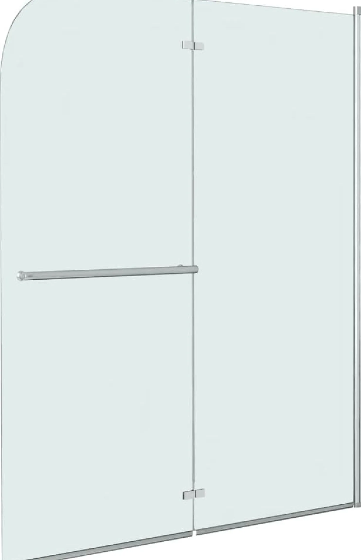 Taittuva suihkukaappi 2 paneelia ESG 95x140 cm