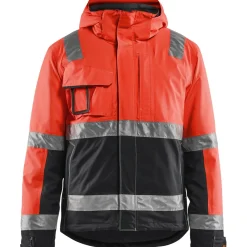 Talvitakki Blåkläder 4870 Highvis huomiopunainen/musta