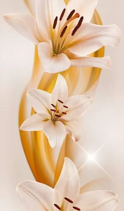 Tapetti Artgeist Flower Plaits, 50x1000cm, romanttinen, oranssi