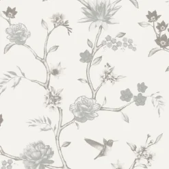Tapetti Decor Maison Belle 5346-1, non-woven, romanttinen, vaalea/harmaa
