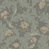 Tapetti Sandberg Charlotta, non-woven, kukka, vihreä
