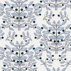 Tapetti Sandudd Rolleri 9 5283-1, 0,53x11,2m, non-woven, kasvi, ornamentti, valkoinen/sininen