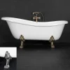 Tassuamme Victoria 167 750x1670 mm valumarmori valkoinen jalat kromattu
