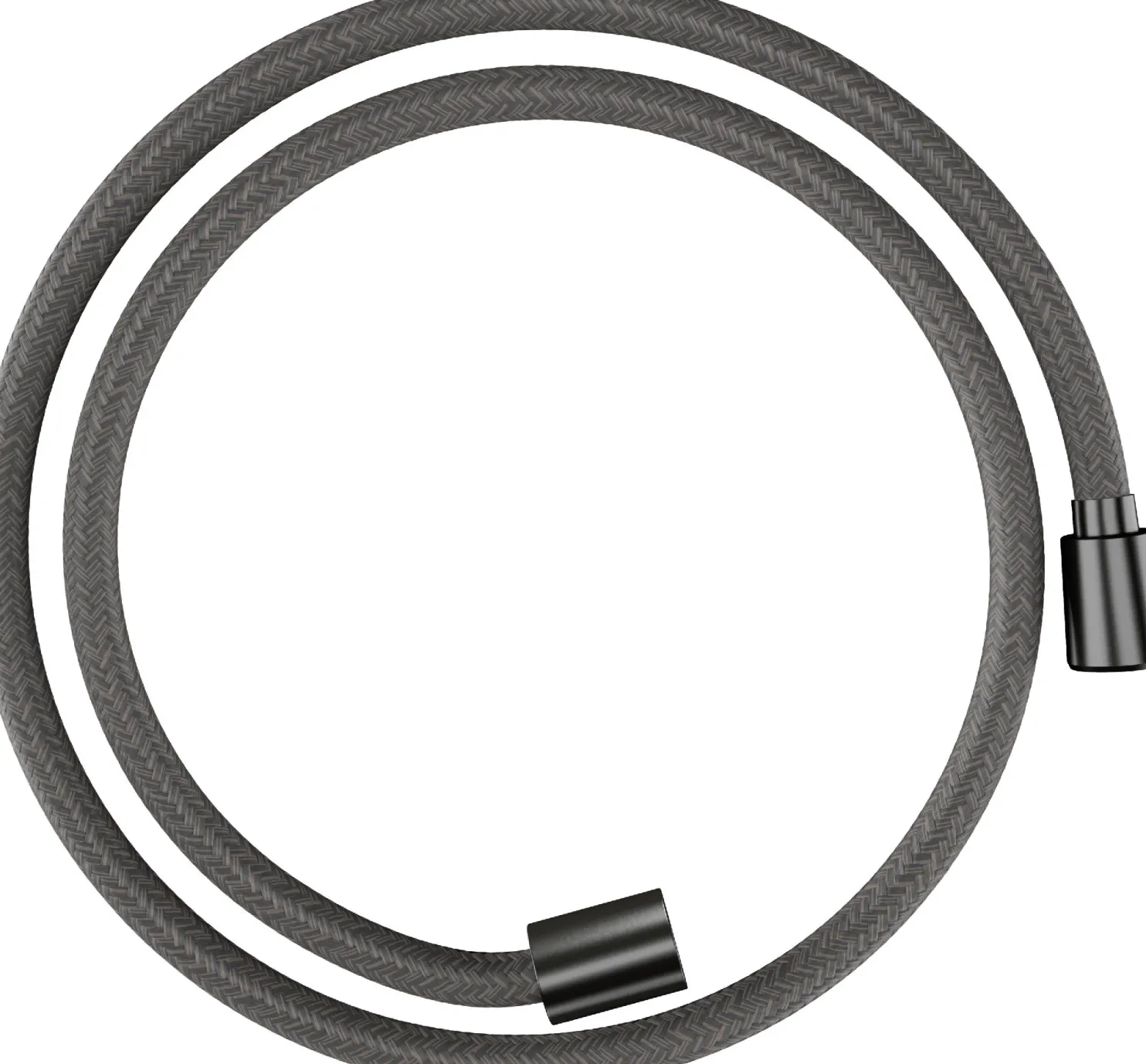 Tekstiilisuihkuletku Hansgrohe Designflex 125 cm, harjattu musta kromi