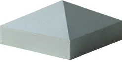 Tolpanhattu valkoinen pyramidi 70x70mm tolpalle