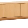 TV-taso Home4You MORBEN 202,5x42xK50 cm, tammikoristeinen melamiini, beige
