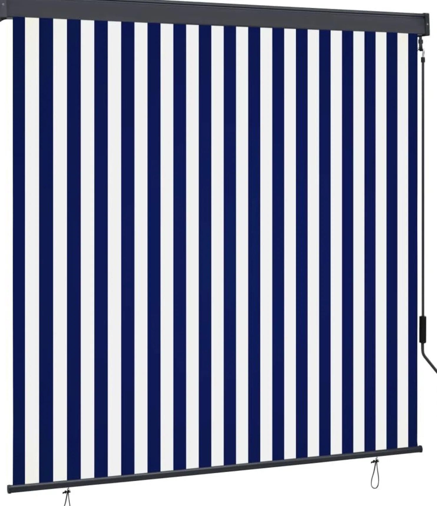 Ulkorullaverho 160x250 cm sininen ja valkoinen