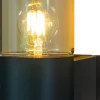 Ulkoseinävalaisin Aneta Lighting Lysekil, alas, musta/amber