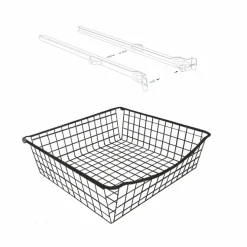 Ulosvedettävä lankakori Norscan Roller M50 400x150 mm valkoinen