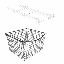 Ulosvedettävä lankakori Norscan Roller M60 500x330 mm valkoinen