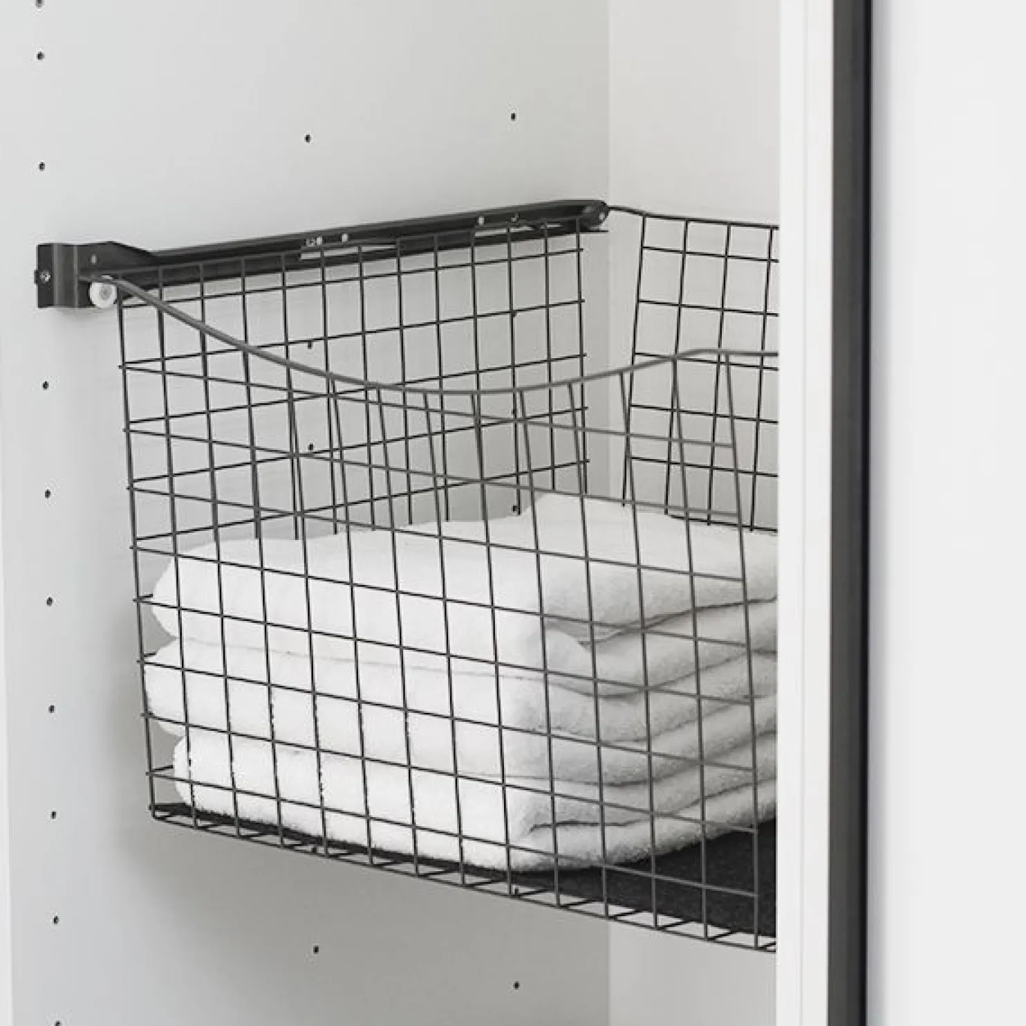 Ulosvedettävä lankakori Norscan Roller, M60, 400x330mm, antrasiitti