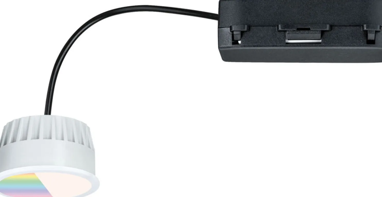 Upotettava LED-moduuli Paulmann Coin RGBW, 50mm, 6W, 500lm, 230V, himmennettävä, 2200-6500K, satiini