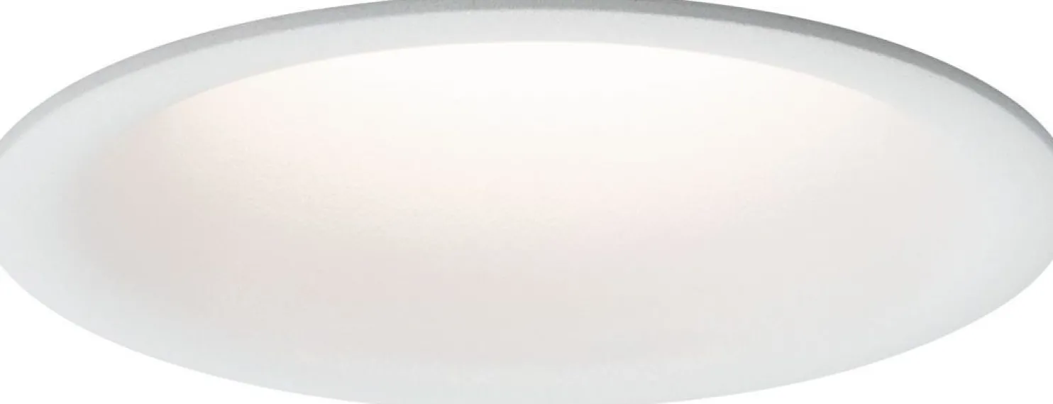 Upotettava LED-valaisin Paulmann Cymbal Coin, IP44, Ø77mm, 6.7W, 430lm, 2700K, himmennettävä, mattavalkoinen