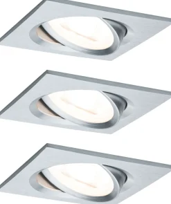 Upotettava LED-valaisin Paulmann Nova Coin, 3kpl, 84x84mm, 6W, 470lm, 2700K, eri värejä