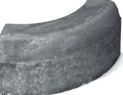 Upotettava reunakivi Rudus H8 kaarre R500 kupera 780x170x300 mm sileä harmaa