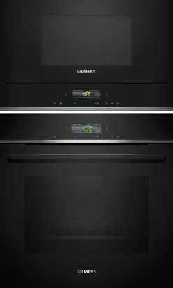 Uuni ja mikroaaltouuni Siemens HB772A1B1-BF722R1B1 iQ700, musta