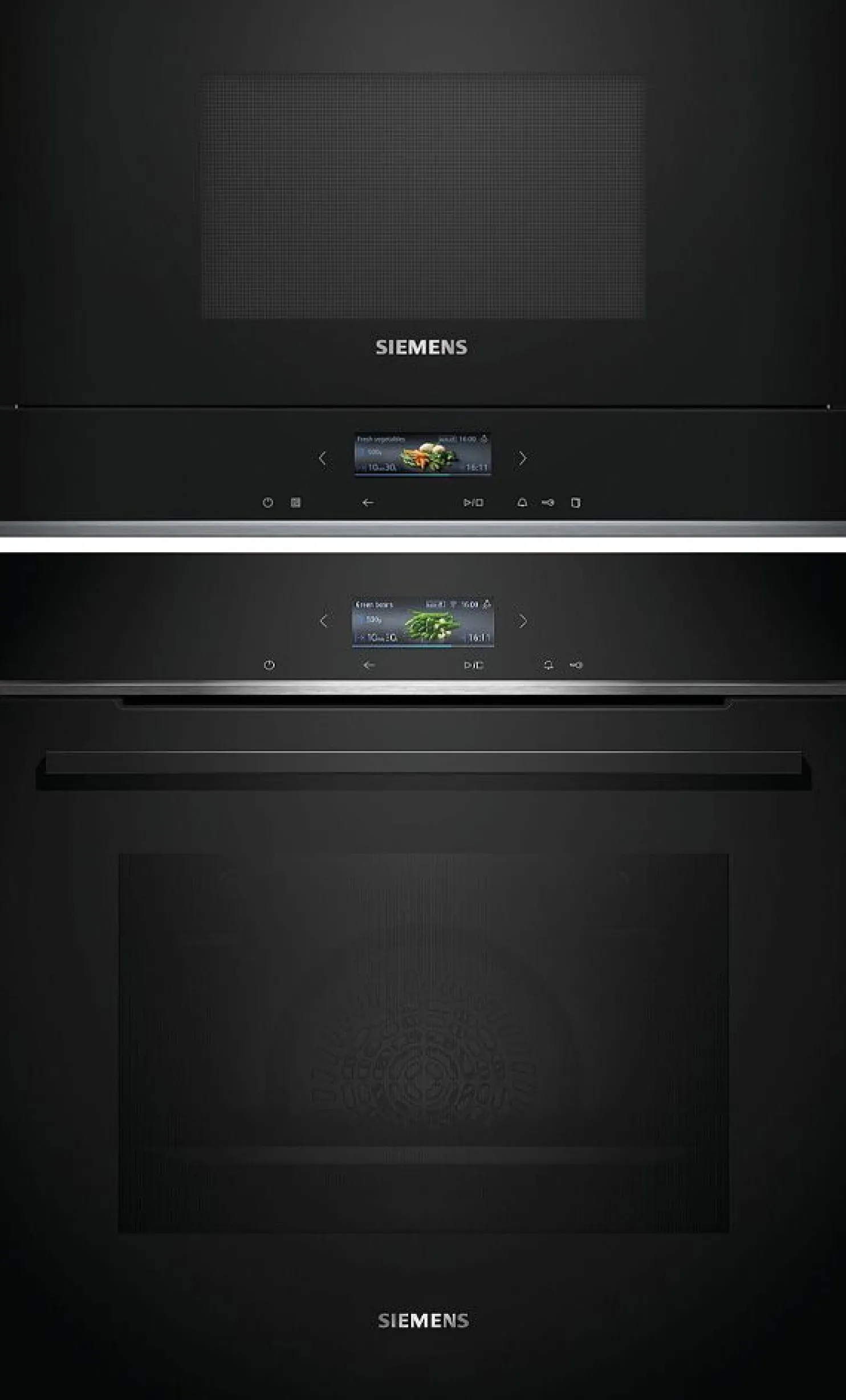 Uuni ja mikroaaltouuni Siemens HB772A1B1-BF722R1B1 iQ700, musta