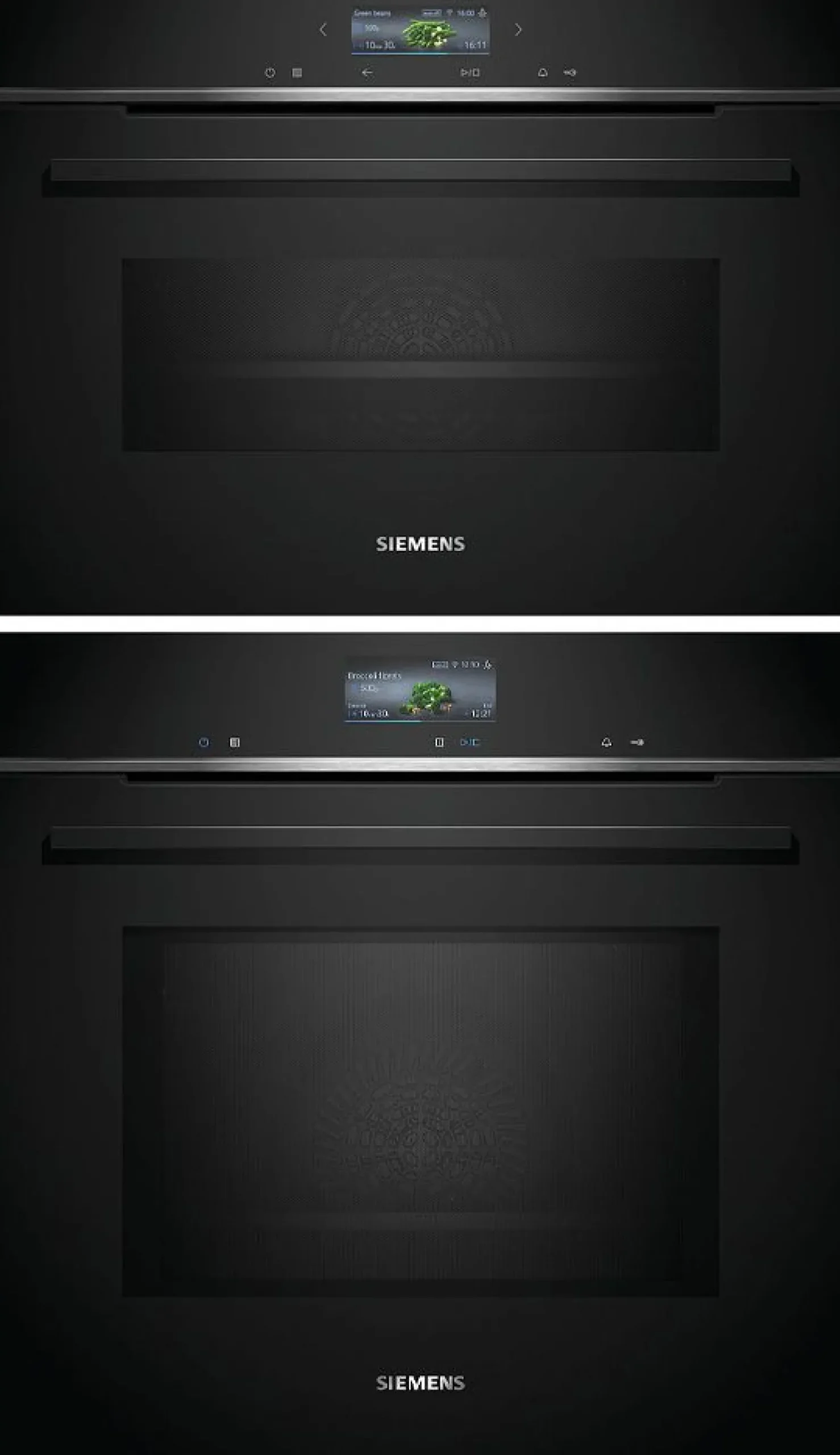 Uuni ja mikroaaltouuni Siemens HM736G1B1-CM724G1B1, musta