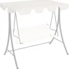 Vaihtokatos puutarhakeinuun valkoinen 226x186 cm 270 g/m²